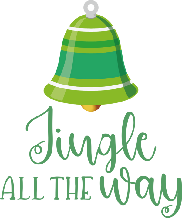 Transparent Christmas Logo Green Produce for Jingle Bells for Christmas