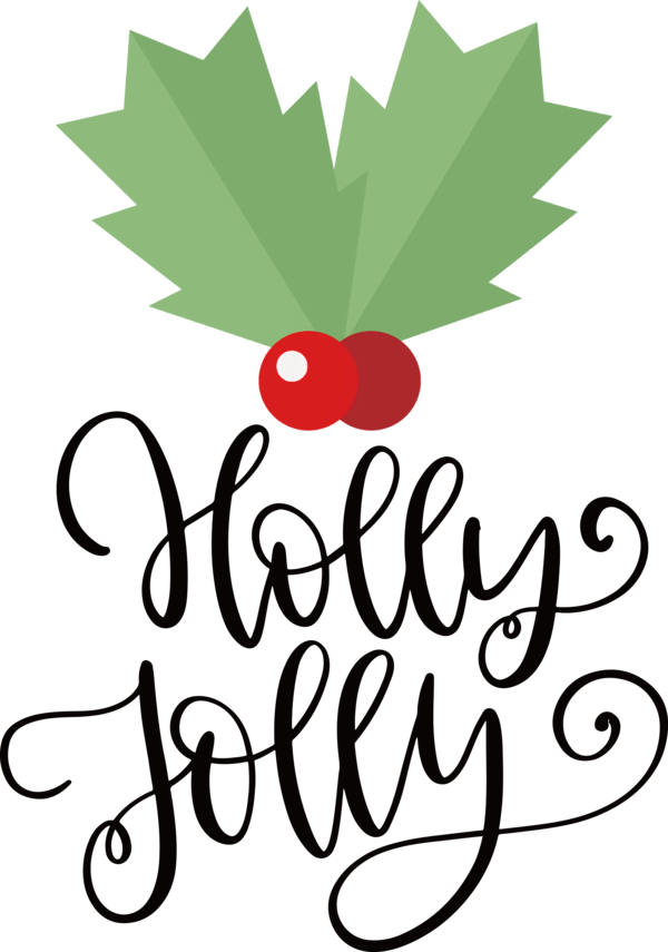 Transparent Christmas Line art Logo Leaf for Be Jolly for Christmas