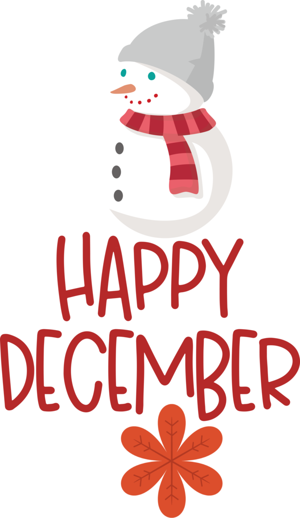 Transparent Christmas Christmas decoration Logo Cartoon for Hello December for Christmas