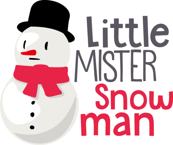Transparent Christmas Logo Cartoon Smile for Snowman for Christmas