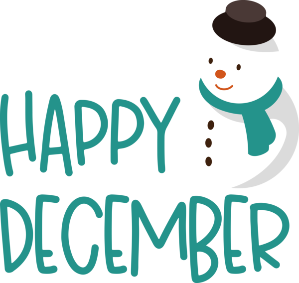 Transparent Christmas Logo Smile Happiness for Hello December for Christmas
