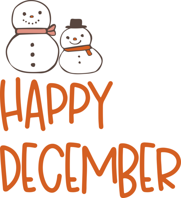Transparent Christmas Logo Cartoon Happiness for Hello December for Christmas