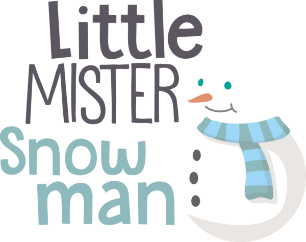 Transparent Christmas Logo Design Text for Snowman for Christmas