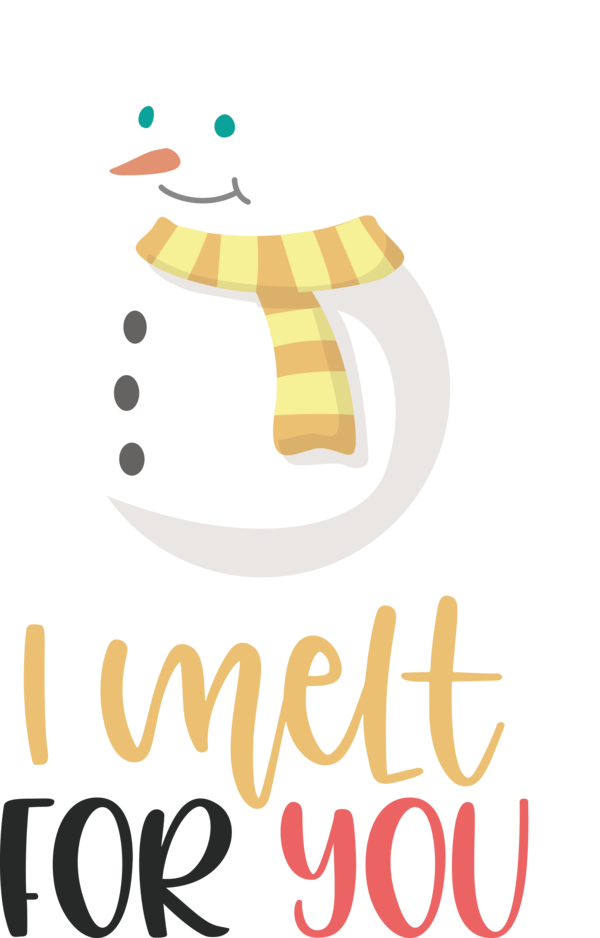 Transparent Christmas Cartoon Logo Yellow for Snowman for Christmas