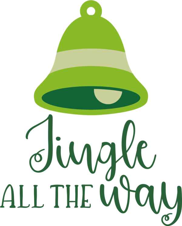 Transparent Christmas Logo Green Leaf for Jingle Bells for Christmas