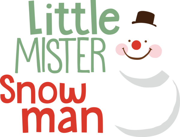 Transparent Christmas Logo Smile Happiness for Snowman for Christmas