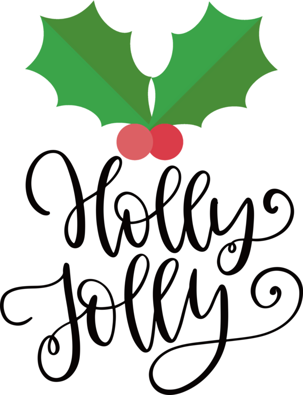 Transparent Christmas Floral design Leaf Design for Be Jolly for Christmas