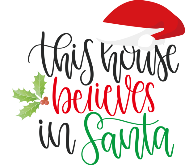 Transparent christmas Floral design Leaf Logo for Santa for Christmas