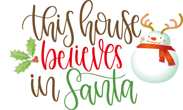 Transparent christmas Text Christmas Day Logo for Santa for Christmas