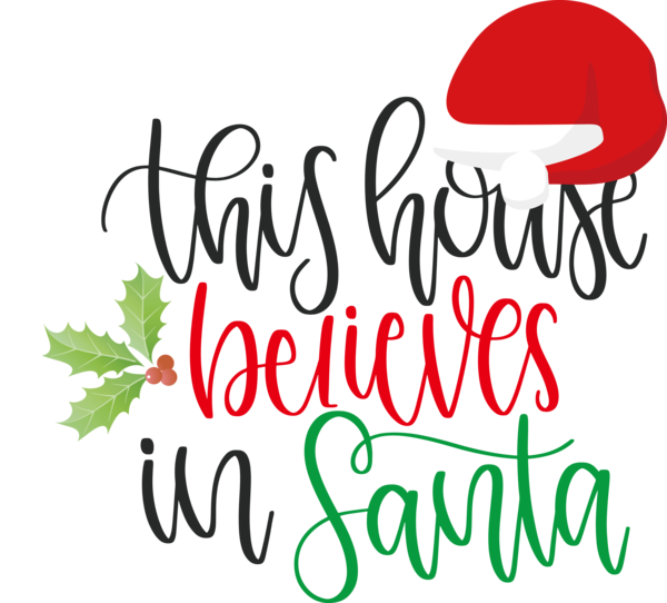 Transparent christmas Floral design Leaf Logo for Santa for Christmas