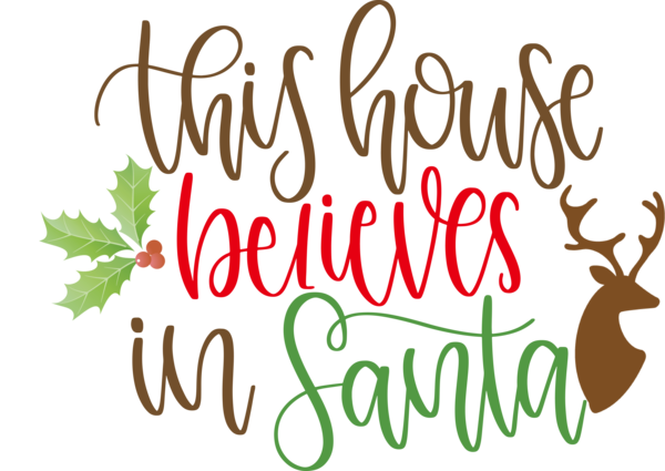Transparent christmas Leaf Floral design Logo for Santa for Christmas