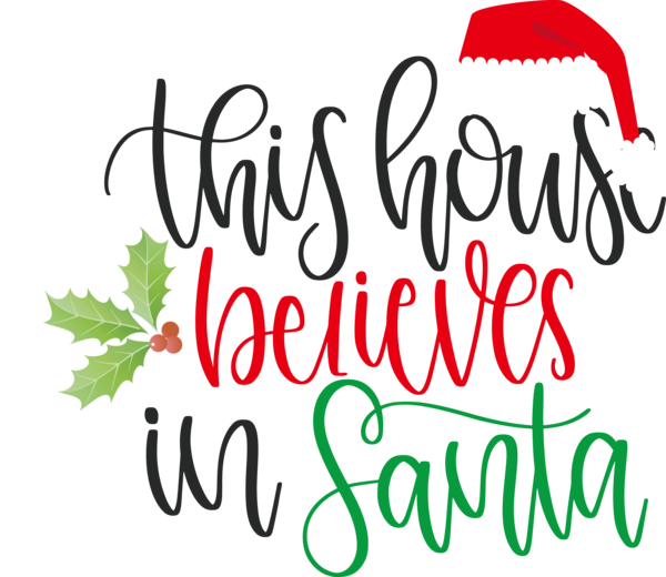 Transparent christmas Floral design Logo Leaf for Santa for Christmas