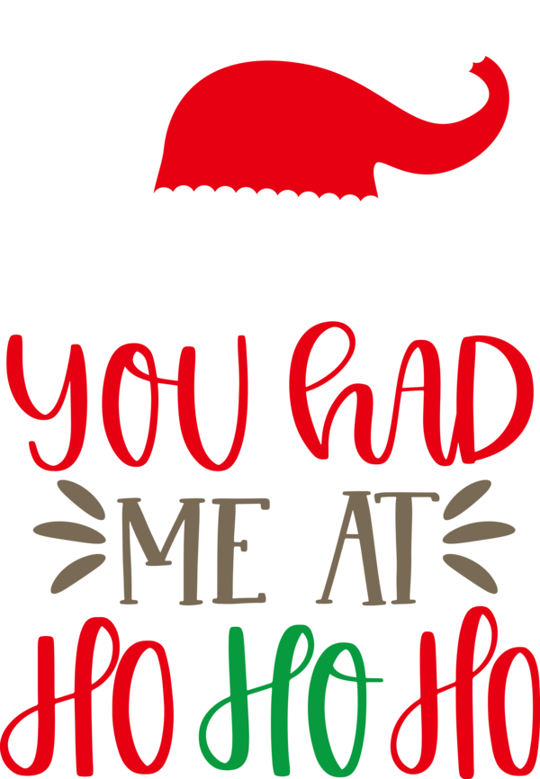 Transparent Christmas Design Logo Line for Santa for Christmas