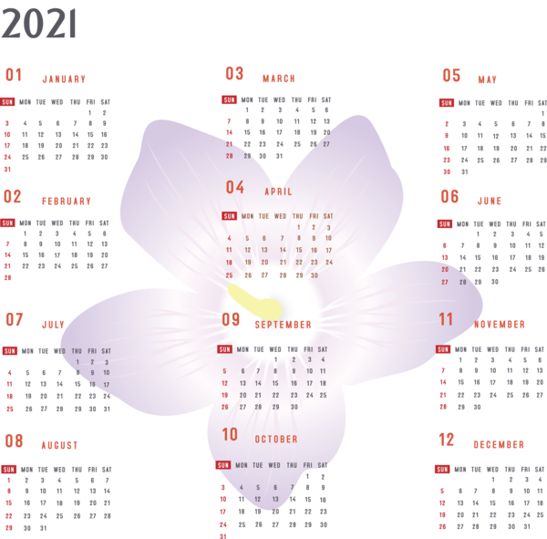 Transparent New Year Meter Font Calendar System for Printable 2021 Calendar for New Year