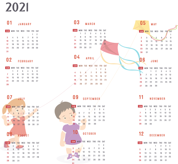 Transparent New Year Line Font Meter for Printable 2021 Calendar for New Year