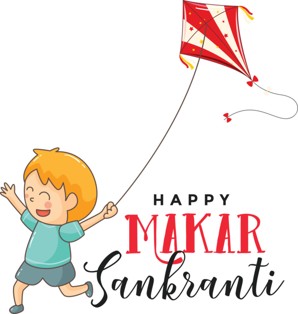 Transparent Makar Sankranti Cartoon Happiness Character for Happy Makar Sankranti for Makar Sankranti