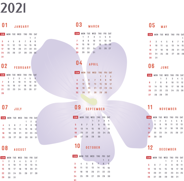 Transparent New Year Meter Font Calendar System for Printable 2021 Calendar for New Year