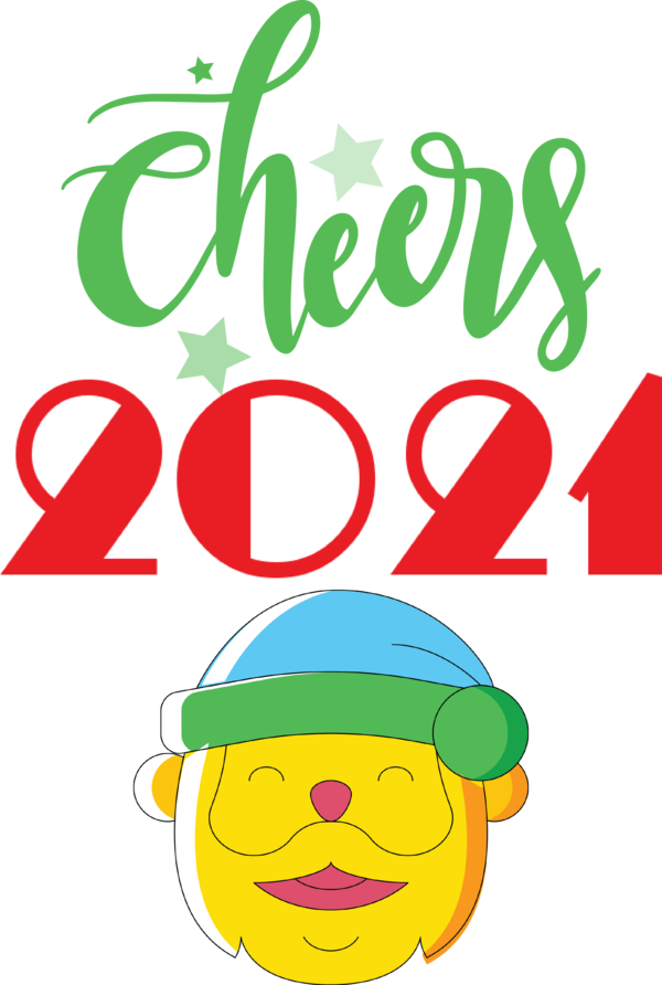Transparent New Year Cheers 2021 Smiley Smile for Welcome 2021 for New Year