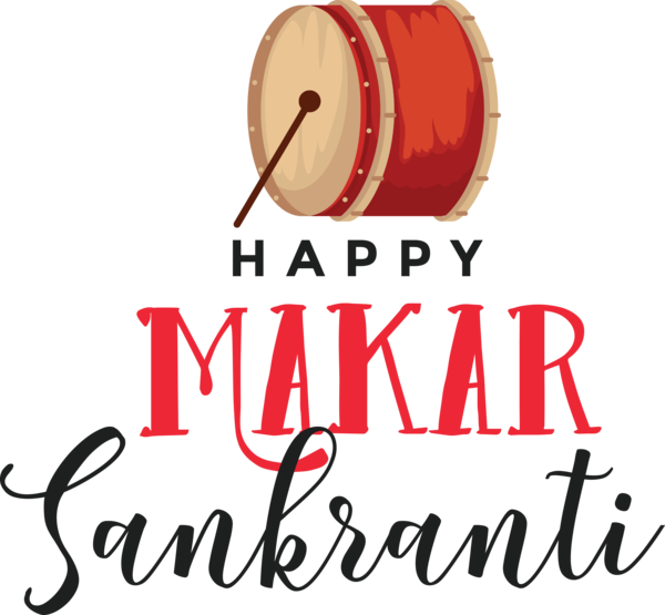 Transparent Makar Sankranti Logo Drum Line for Happy Makar Sankranti for Makar Sankranti