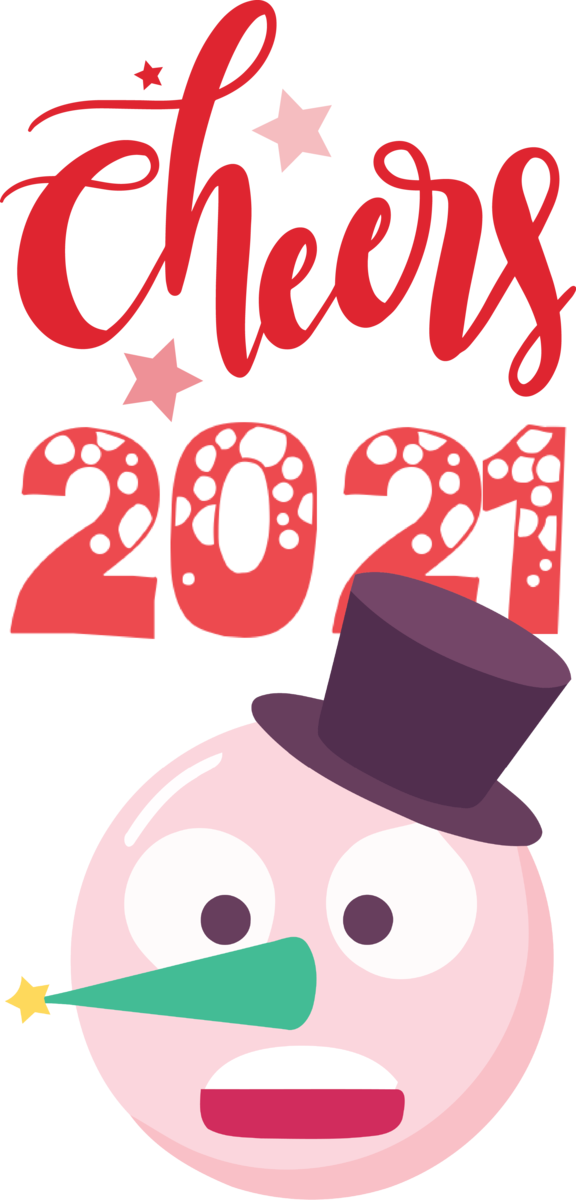 Transparent New Year Cartoon Icon animation for Welcome 2021 for New Year