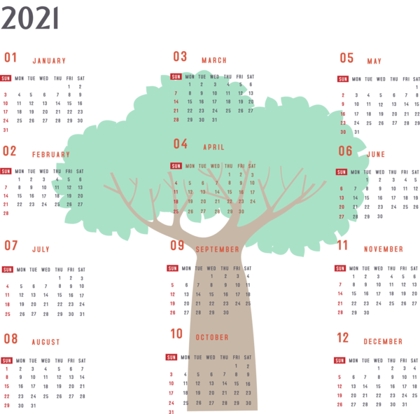 Transparent New Year Font Meter Calendar System for Printable 2021 Calendar for New Year