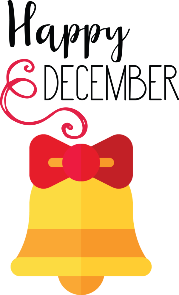 Transparent Christmas Logo Yellow Meter for Hello December for Christmas