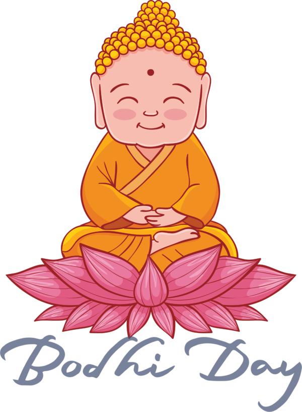 Transparent Bodhi Day Cartoon Oneness Activation Vesak for Bodhi for Bodhi Day