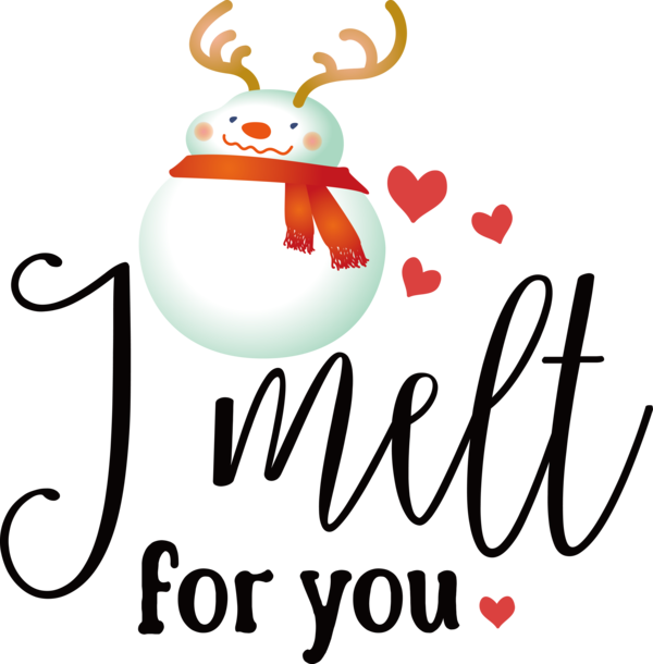 Transparent Christmas Deer Cartoon Logo for Snowman for Christmas