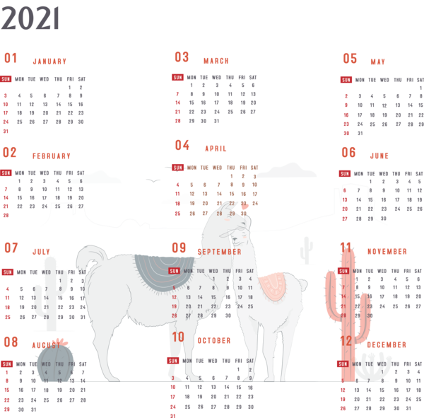 Transparent New Year Calendar System Line Meter for Printable 2021 Calendar for New Year