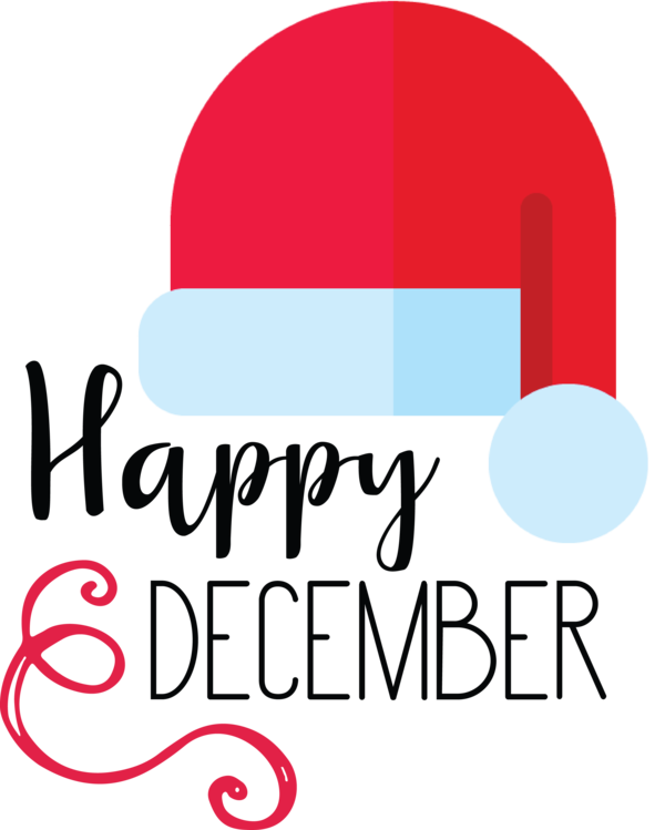Transparent Christmas Logo Line Design for Hello December for Christmas