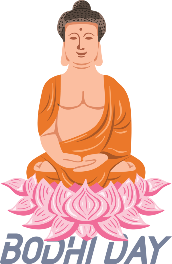 Transparent Bodhi Day Sitting Meditation Lotus position for Bodhi for Bodhi Day