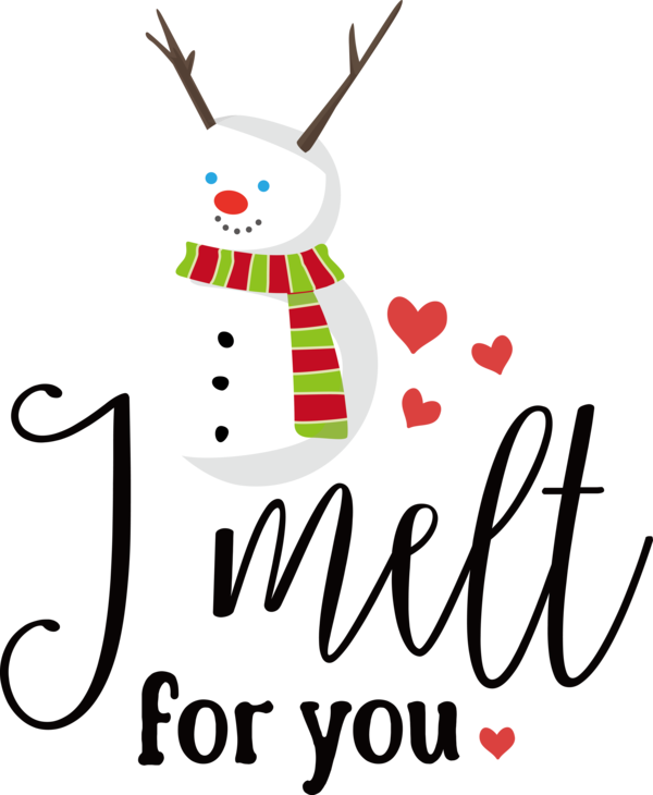 Transparent Christmas Design Logo Line for Snowman for Christmas
