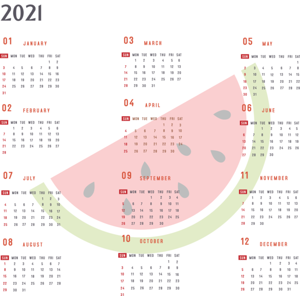 Transparent New Year Calendar System Design Line for Printable 2021 Calendar for New Year