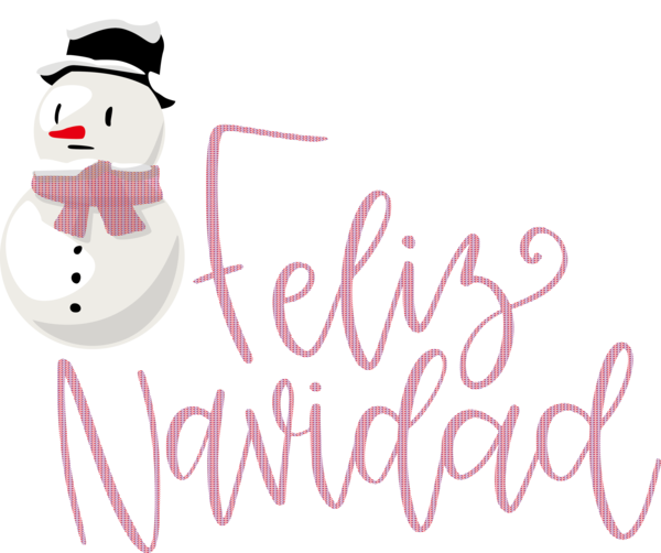 Transparent Christmas Cartoon Logo Design for Feliz Navidad for Christmas