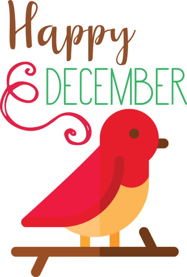Transparent Christmas Birds Beak Meter for Hello December for Christmas