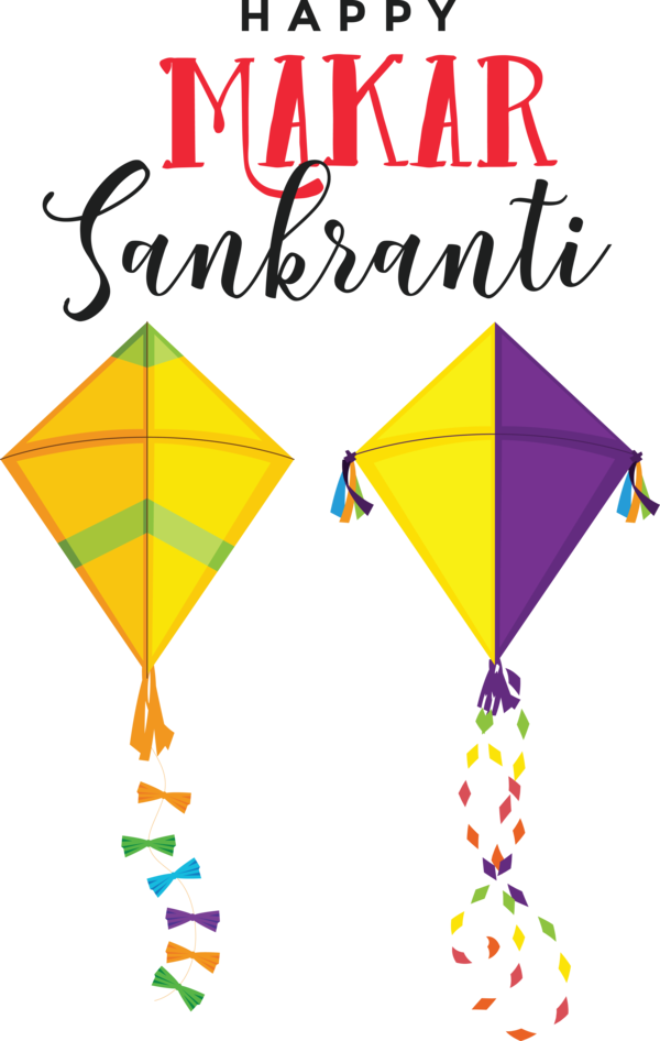 Transparent Makar Sankranti Line Yellow Triangle for Happy Makar Sankranti for Makar Sankranti