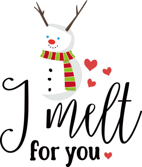Transparent Christmas Deer Design Logo for Snowman for Christmas