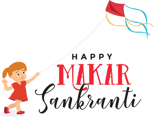 Transparent Makar Sankranti Cartoon Happiness Line for Happy Makar Sankranti for Makar Sankranti