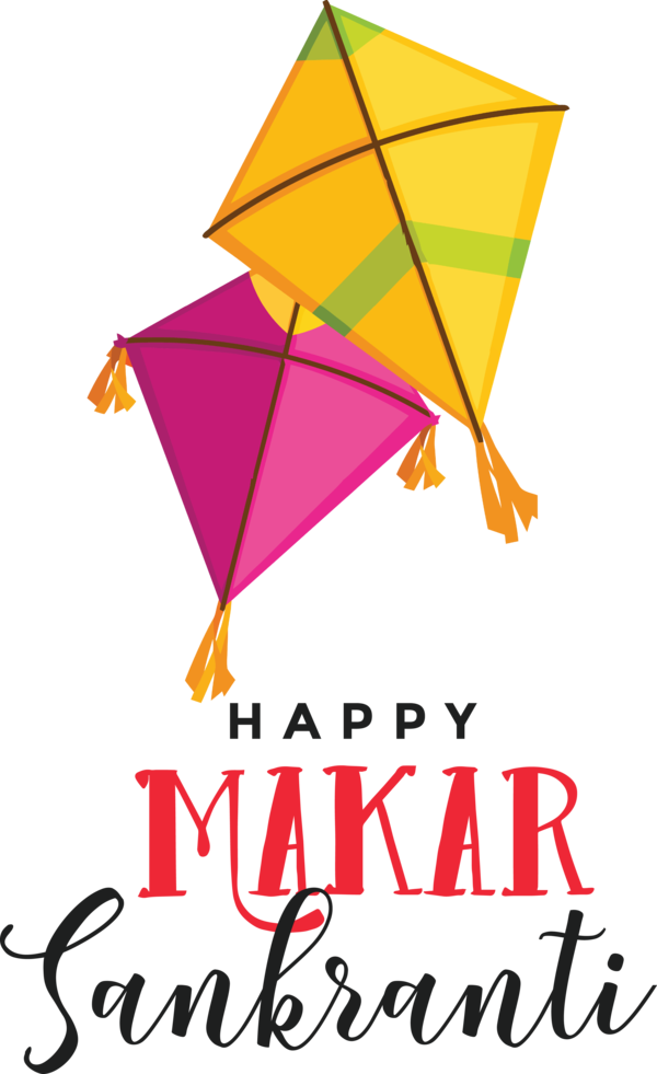 Transparent Makar Sankranti Triangle Meter Paper for Happy Makar Sankranti for Makar Sankranti
