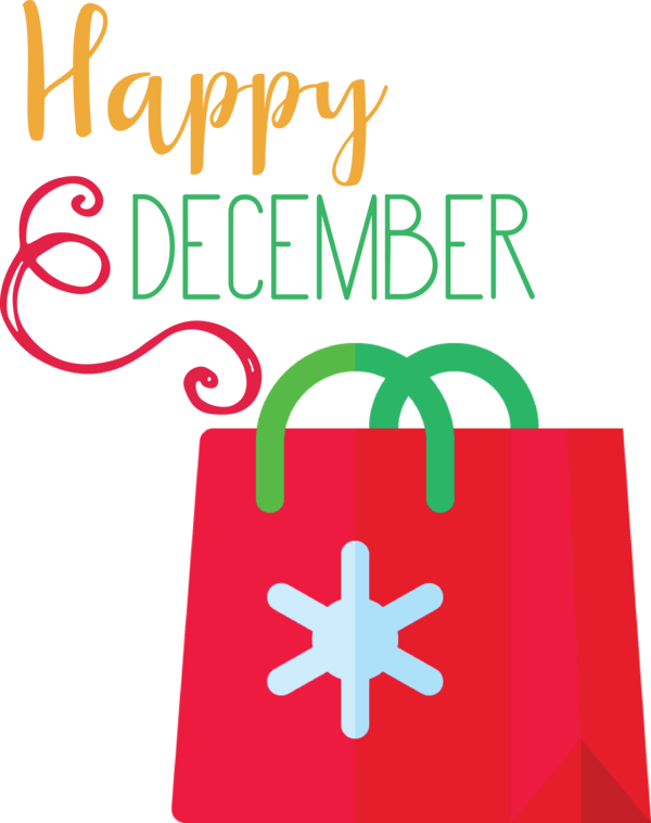 Transparent Christmas Logo Symbol Sign for Hello December for Christmas