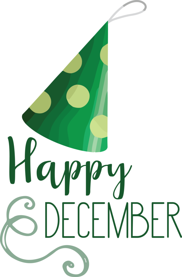Transparent Christmas Logo Design Green for Hello December for Christmas