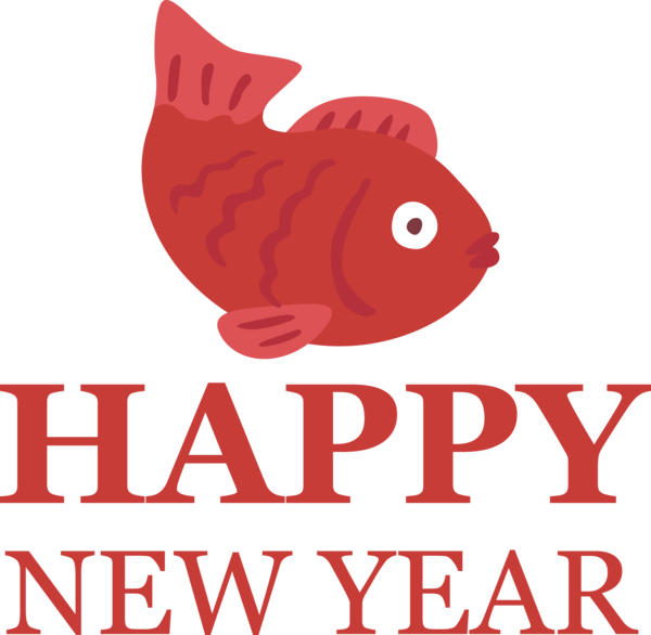Transparent New Year Logo Meter Fish for Chinese New Year for New Year