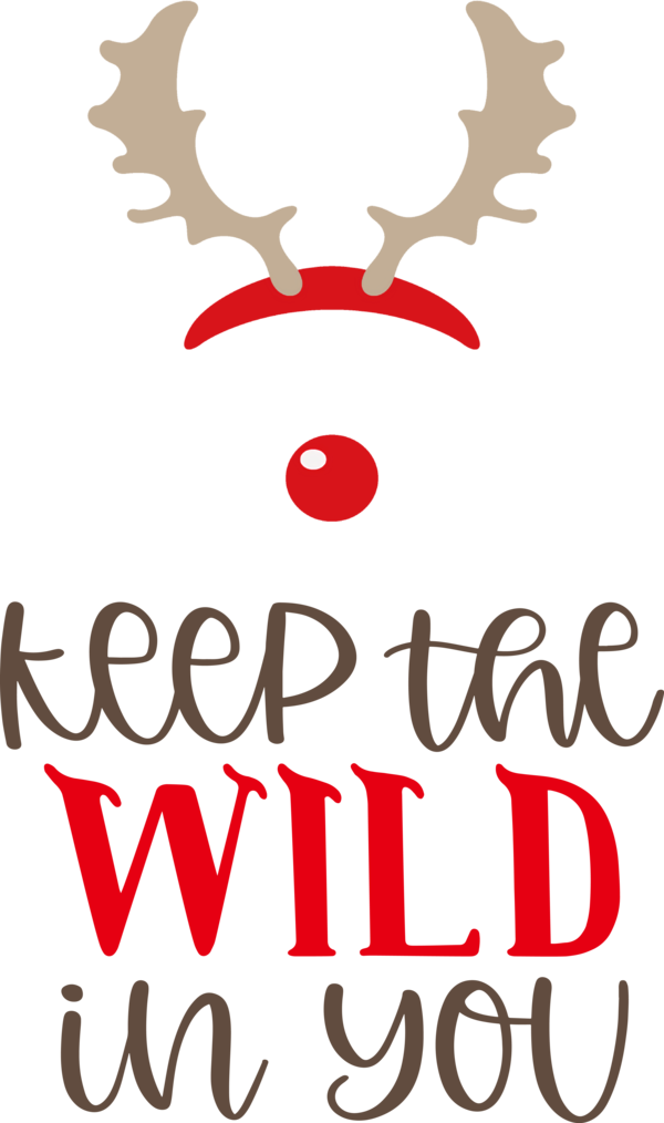 Transparent Christmas Design Logo Line for Reindeer for Christmas