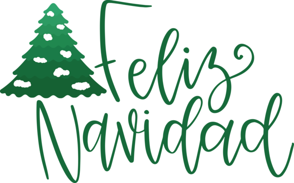Transparent Christmas Line art Christmas tree Logo for Feliz Navidad for Christmas
