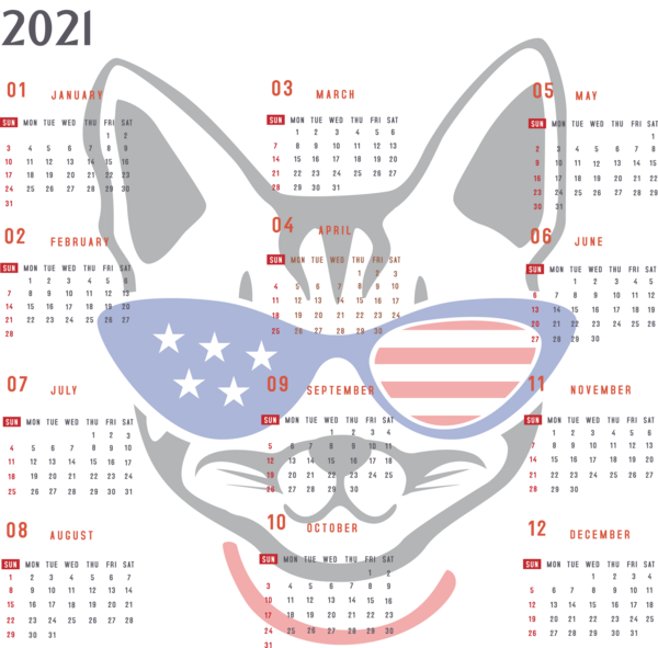 Transparent New Year Independence Day Calendar System Logo for Printable 2021 Calendar for New Year