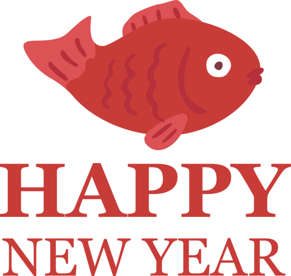 Transparent New Year Logo Meter Fish for Chinese New Year for New Year