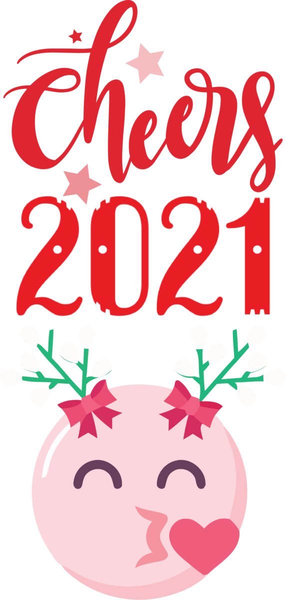 Transparent New Year Flower Design Meter for Welcome 2021 for New Year