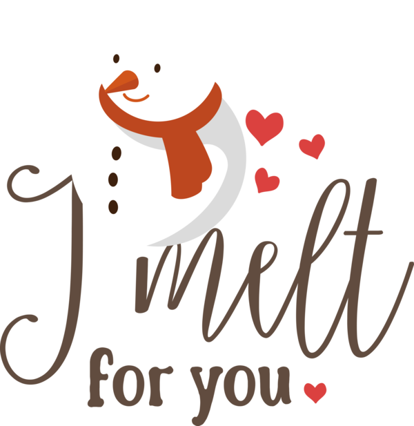 Transparent Christmas Logo Calligraphy Design for Snowman for Christmas
