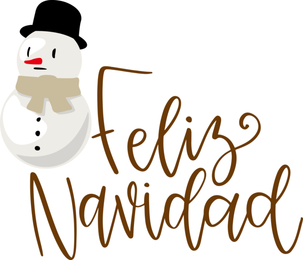 Transparent Christmas Cartoon Logo Character for Feliz Navidad for Christmas