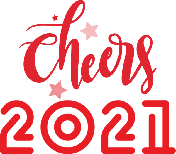 Transparent New Year Logo Number Line for Welcome 2021 for New Year
